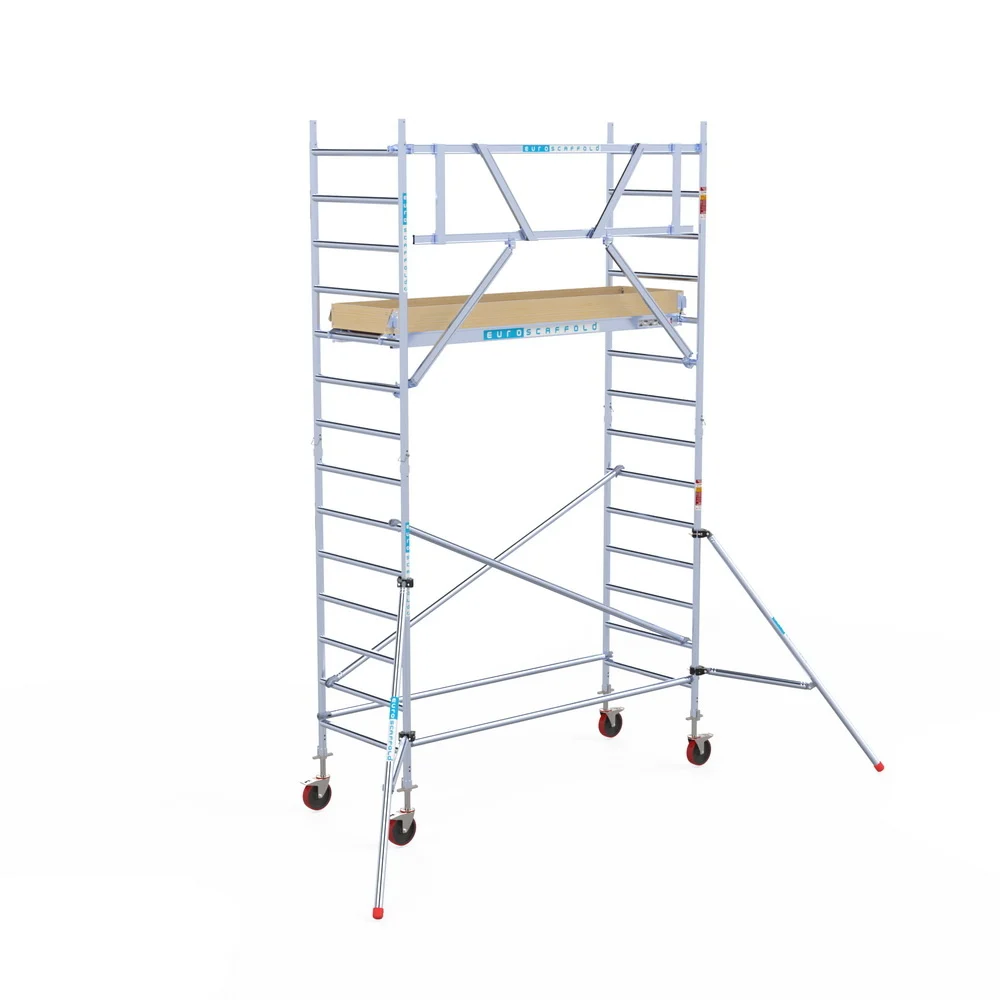 Euroscaffold Rolsteiger Basic Schoren - L250xB90 - 5.20m werkhoogte - Carbon platformen